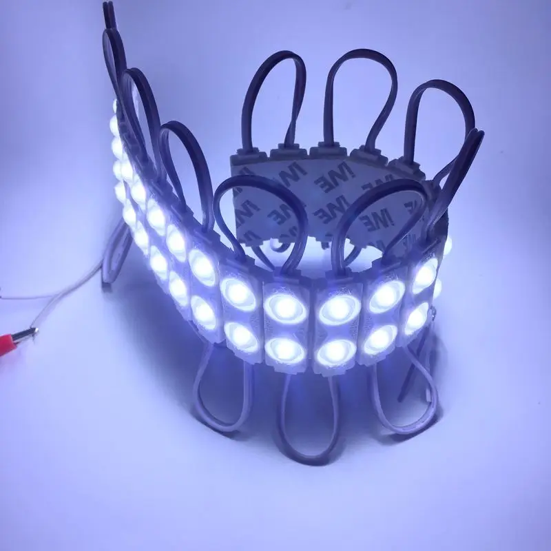 20 шт. DC 12 В 1,2 Вт 2835 SMD 2 впрыска светодиодный модуль холодный белый водонепроницаемый IP 65 Светодиодный модуль для подсветки