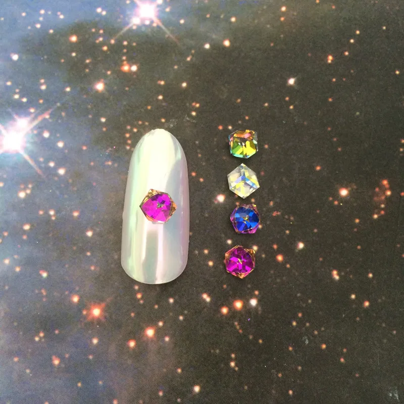100 шт 4 мм Хамелеон Куб 3D Стразы для ногтей Блестящий камень хрустальный страз