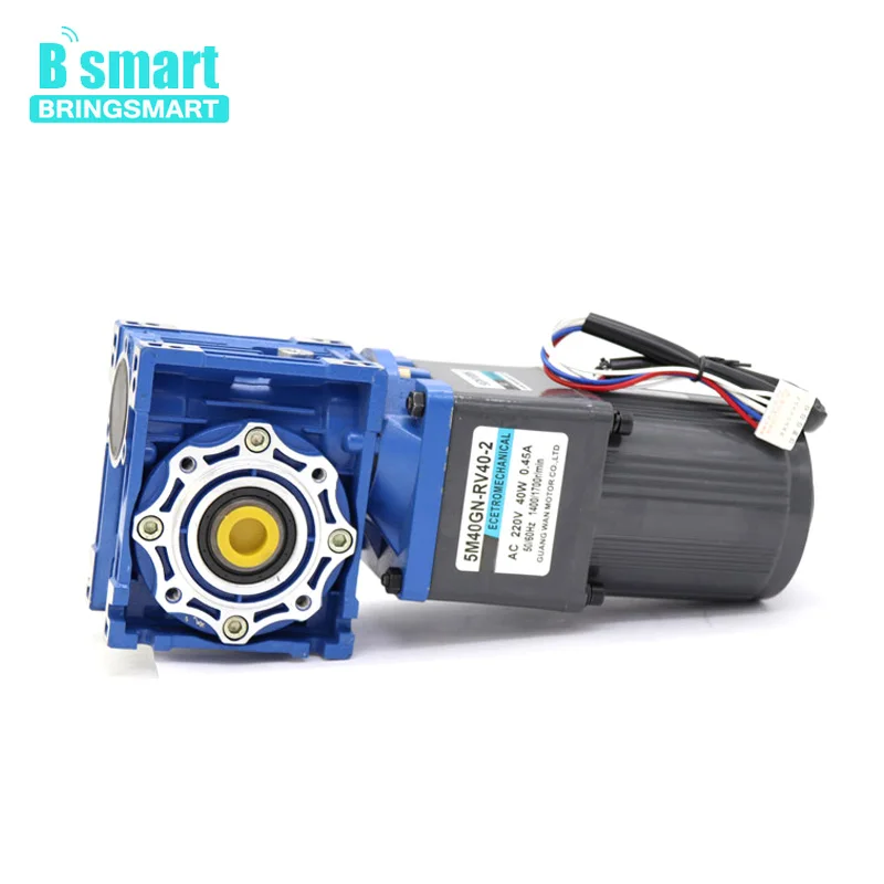 Электродвигатель Bringsmart 220 В переменного тока 40 Вт Червячная Шестерня