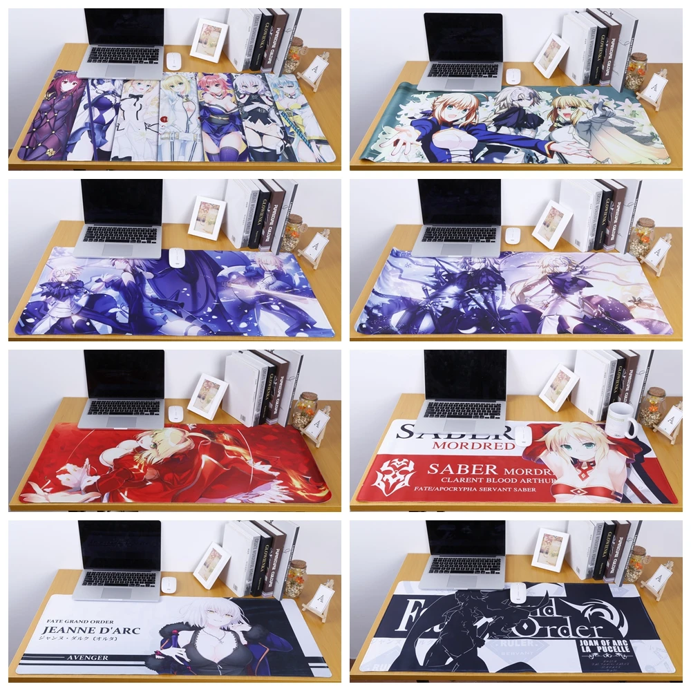 

Anime Fate Grand Order Jeanne d'Arc Alter Saber Nero Claudius Mordred Shielder Matthew Mouse Pad Mat 40*90cm Mousepad Large FGO