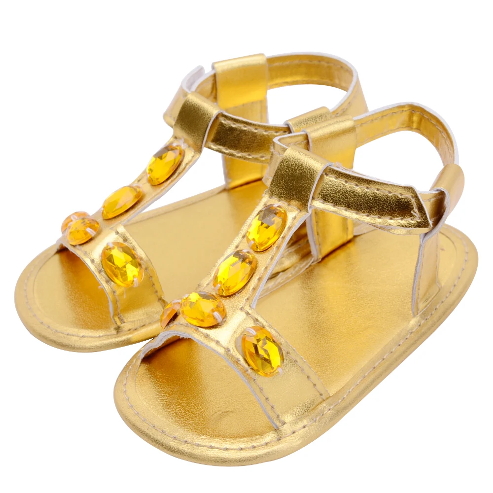 Baby Shoes Girl Boy Sandals Toddler Infant New PU Soft sole Solid Diamond Outdoor walking Prewalker Summer baby shoes
