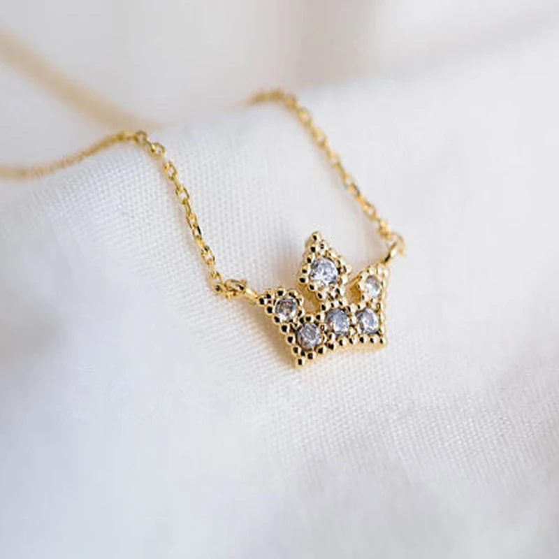 

30PCS/lot Fashion rhinestone necklace Noble crown necklaces for women and color