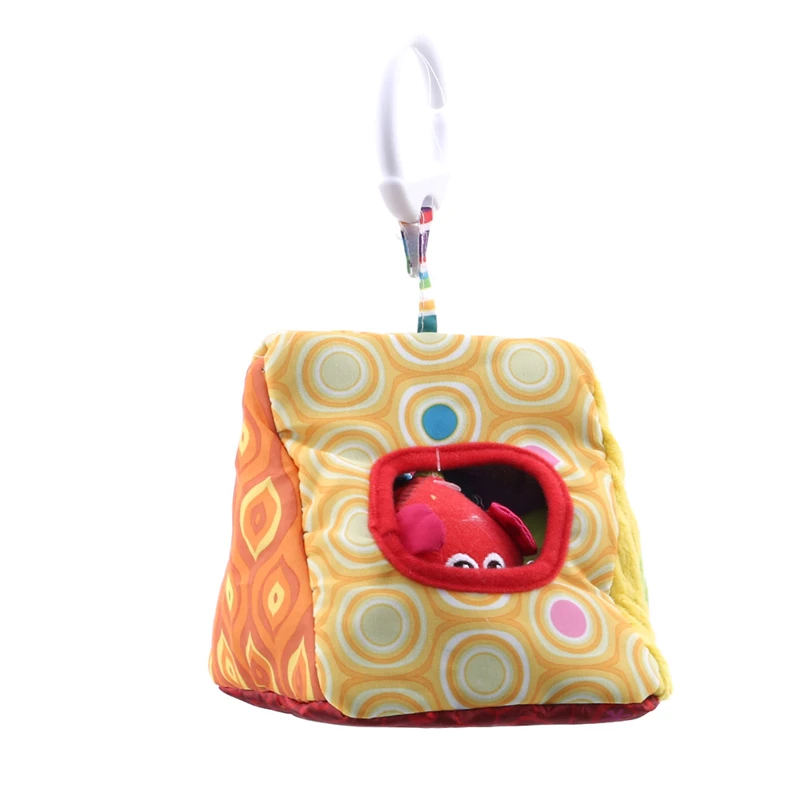 Трехугловая тканевая игрушка в форме мыши цветная обучающая Висячие погремушки