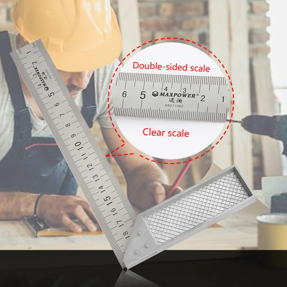 Угловая линейка пробуйте квадратный измерительный инструмент L-Shape Ruler30cm