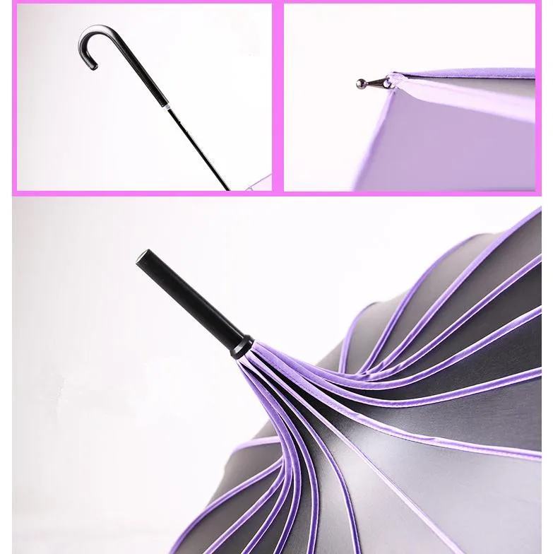 Зонт с УФ-защитой и длинной ручкой яркие дождевые солнечные зонтики в стиле