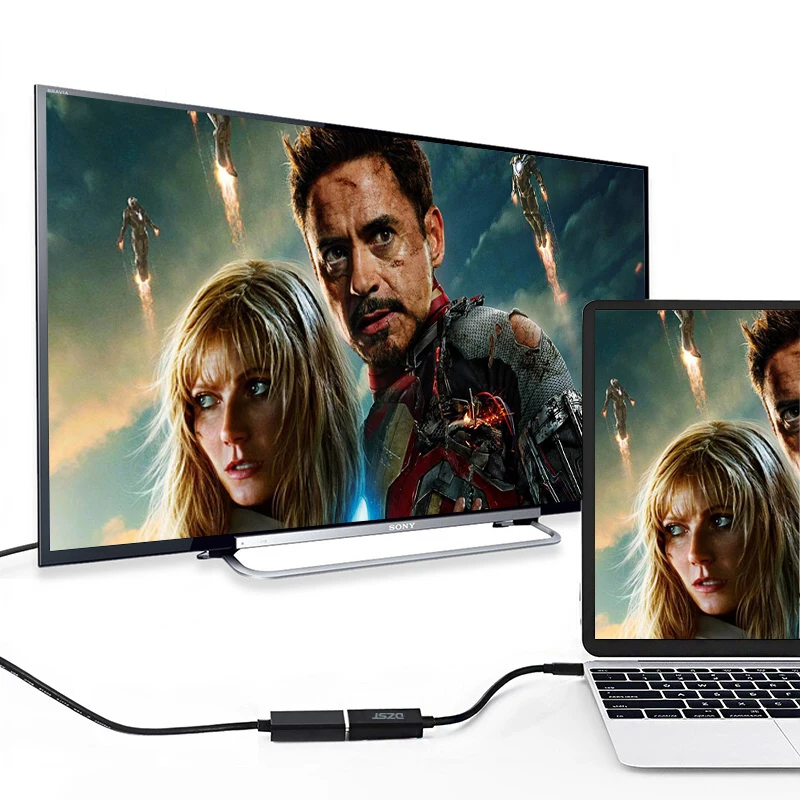 Адаптер DZLST с USB C на HDMI 4K 60 Гц Тип 3 1 VGA Displayport мини DP адаптер конвертер для MacBook Chrome