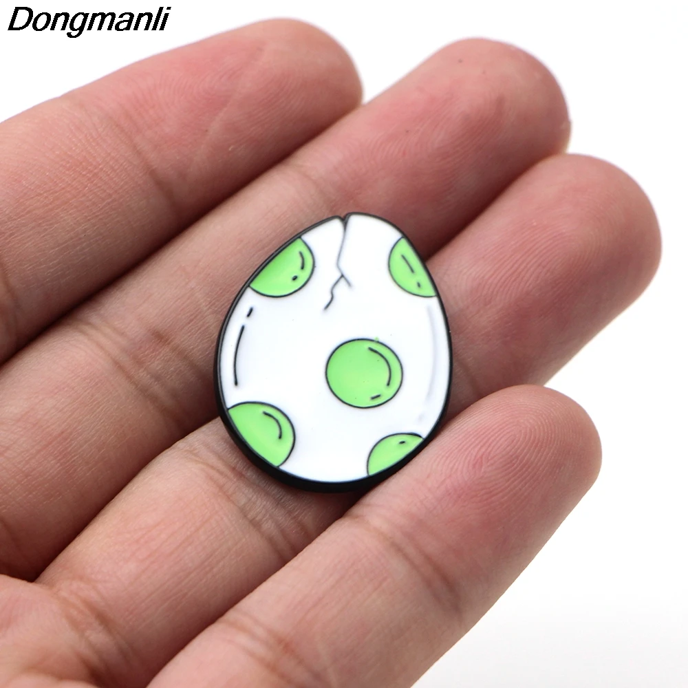P2474 Dongmanli игра милый инкубационный динозавр Yoshi яйцо Эмаль Булавка рубашка