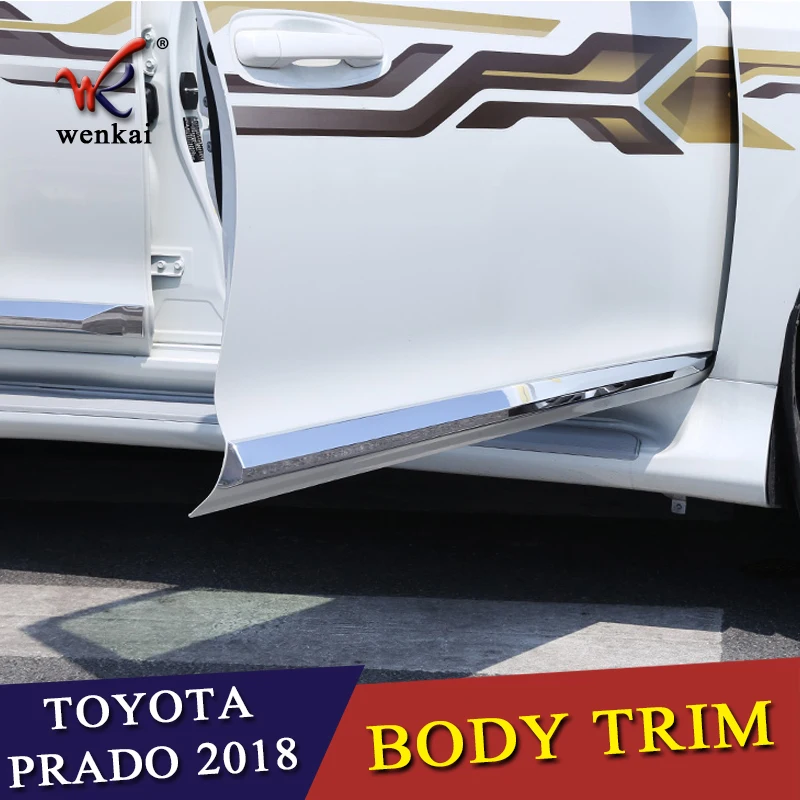 Автостайлинг для Toyota Prado FJ150 2018 ABS хромированный корпус двери боковая обшивка