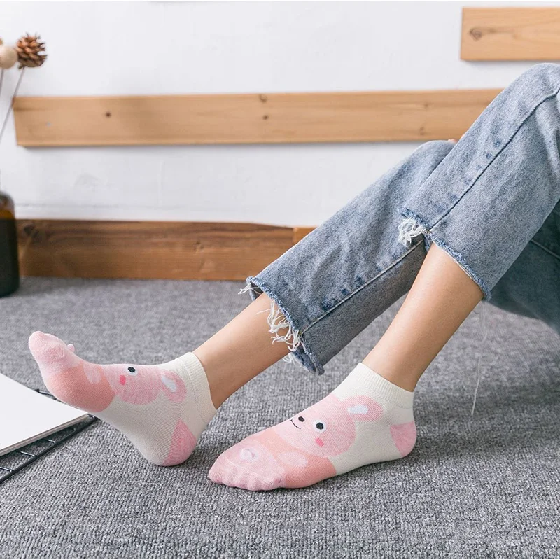 Женские брендовые хлопковые носки с героями мультфильмов Harajuku женские милые