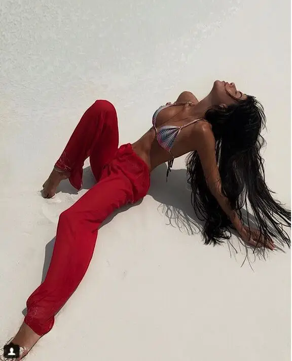 Брюки BKLD женские с широкими штанинами повседневные свободные пляжные штаны в