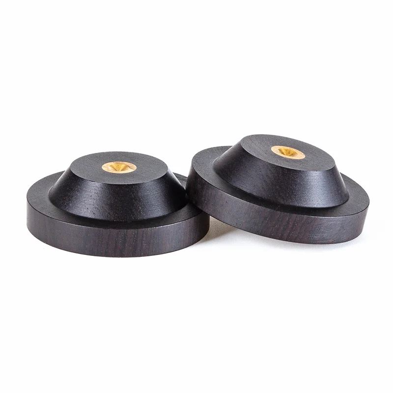 

43mm Ebony Wood Speaker Spike Pad Loudspeaker Box Amplifier Shockproof Stand Isolation Feet Base Pad #1