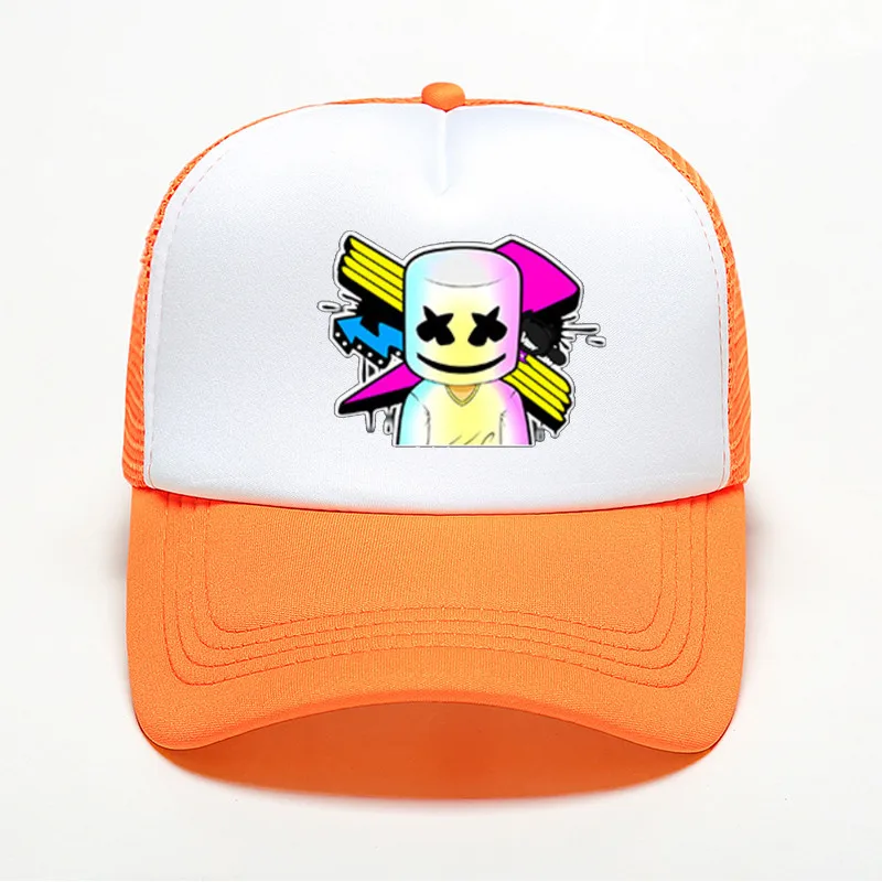 Color 11 Мода Красочные Marshmello бейсбольная кепка с принтом Для женщин Для мужчин панк Кепка в стиле хип-хоп летние дышащие Регулируемый ошейник для собак Кепки дропшиппинг - Цвет: Color 11