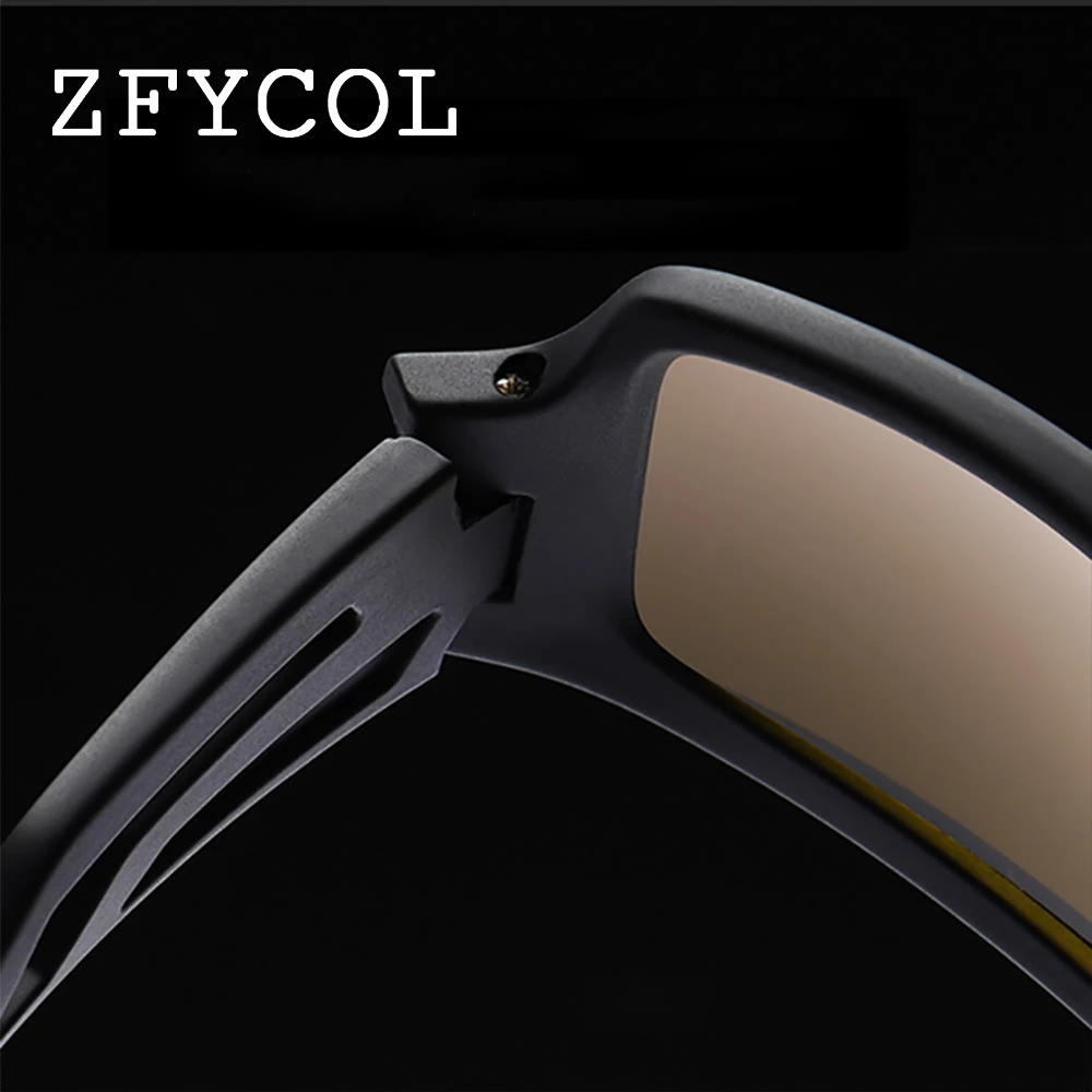 ZFYCOL New Brand Fashion Polarized Sunglasses Men TR90 Frame Travel Night Vision Sun Glasses For Male Driving Golfing Eyewear | Аксессуары