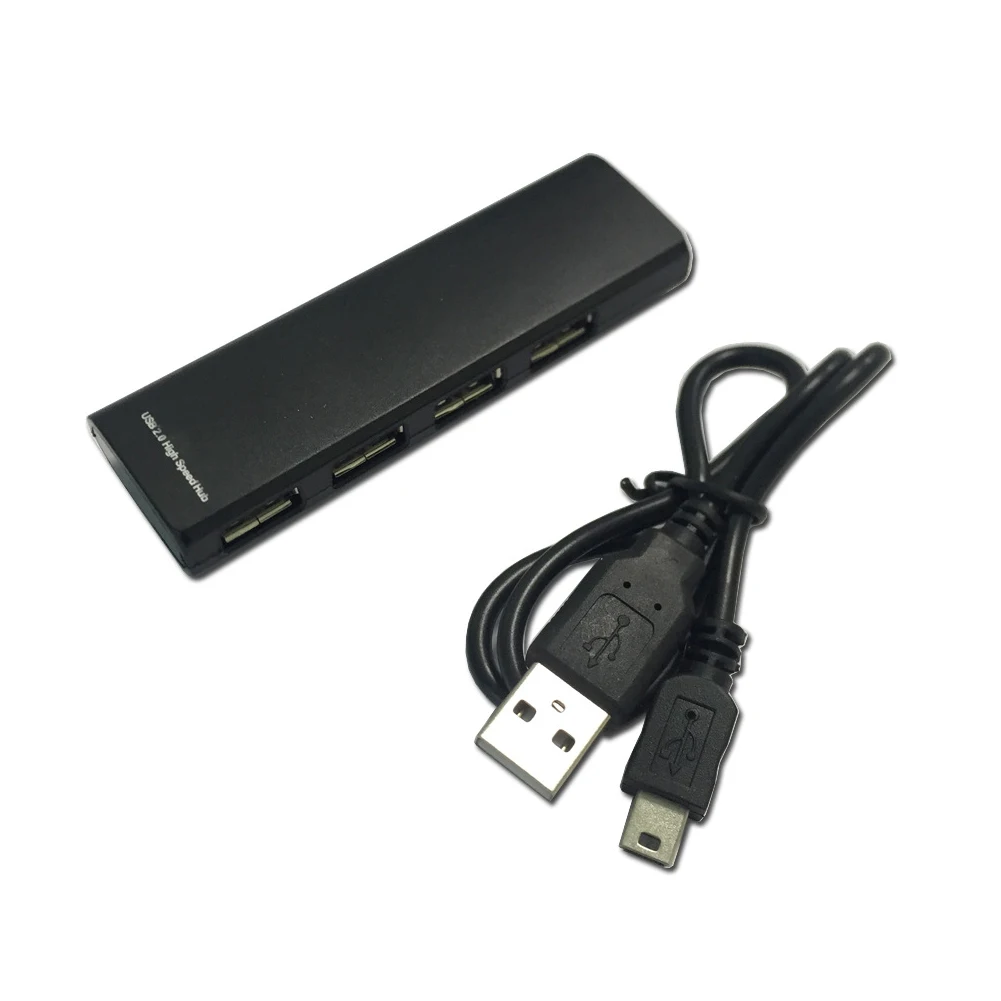 Новый 4 порта тонкий компактный USB 2 0 делитель высокоскоростной концентратор