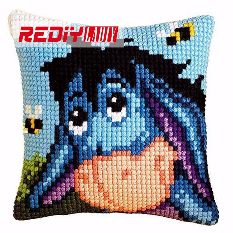 Rediy ladiy вышивка крестиком Чехлы для подушек мультяшный медведь массивные наборы для вышивки крестиком диванные подушки для сиденья автомобиля домашний декоративный чехол для подушки
