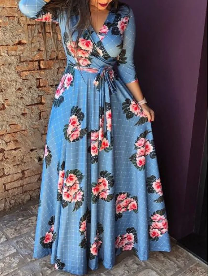 5XL размера плюс элегантные вечерние весенне-летние платья женские сарафаны Бохо