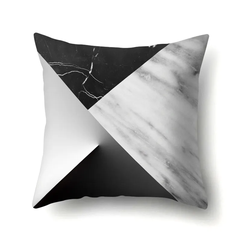 Геометрический Мрамор 3d чехол для подушки с рисунком розового и черного цветов