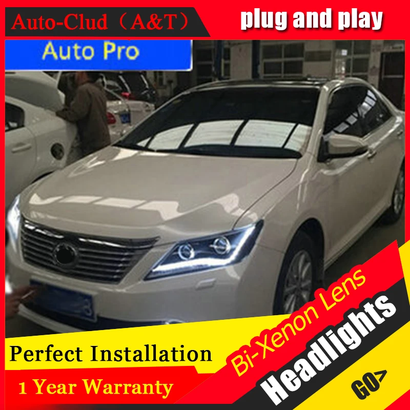 Авто Clud 2012 2014 для toyota camry фары автомобиля Стайлинг головные лампы bi xenon объектив
