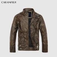 caranfier mens leather jackets men jacket high quality classic motorcycle bike cowboy jackets male thick coats standard us size