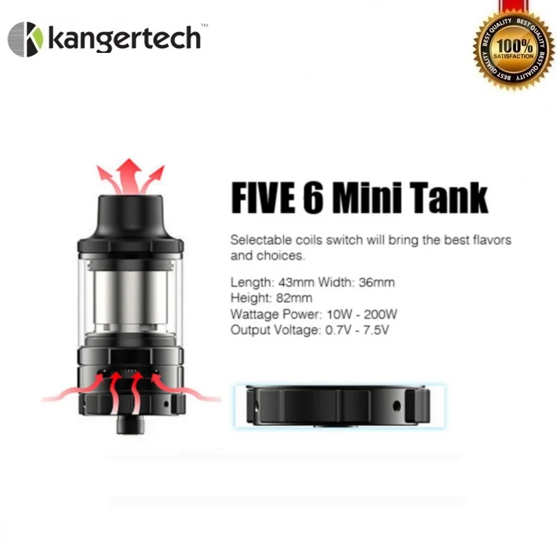Оригинальный Kangertech Spider 200 W комплект с коробка мод и 4 мл пять 6 мини танк Kanger набор
