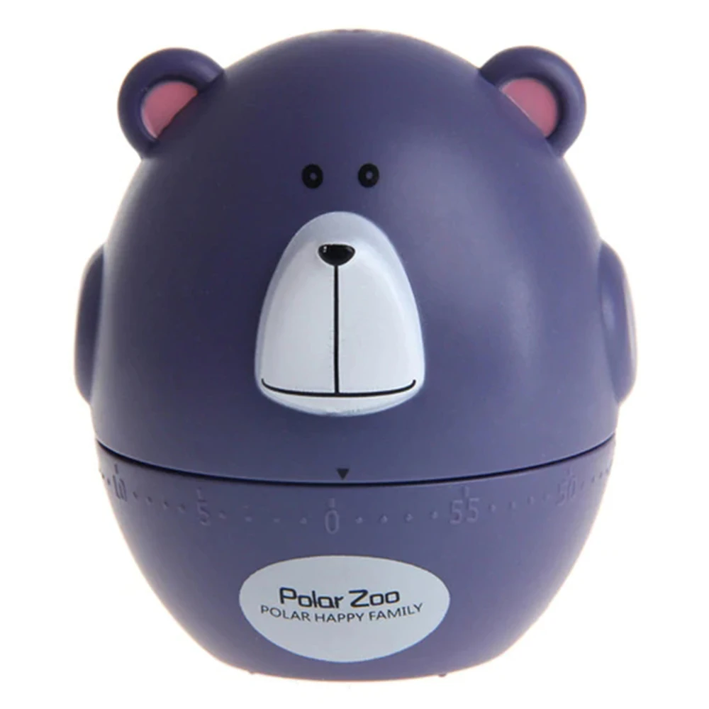 purple cow New Fashion Cartoon Animal Cooking Timer Plastic Machine Timer 60min Alarm Clock Kitchen Timer Stopwatch Kitchen Tools - Цвет: purple cow