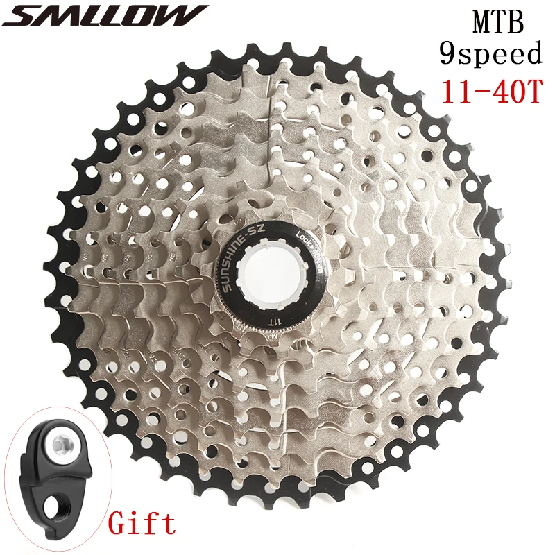 

SUNSHINE-SZ 9 Speed Cassette 11-40T Wide Ratio Freewheel MTB Bike Bicycle Cassette Flywheel Sprocket Compatible with Sunrace
