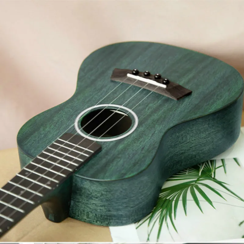 Ukulele 23 дюйма полностью твердая красная мини электрическая акустическая гитара 4