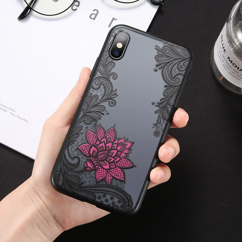 NORTHFIRE рельефный розовый чехол для Huawei P30 Pro сексуальный кружевной Мягкий ТПУ