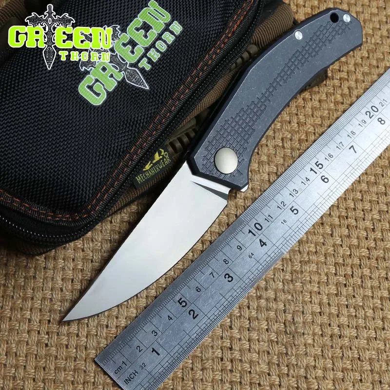 Складной нож Green thorn M390 blade карманный клинок с титановой ручкой для кемпинга охоты