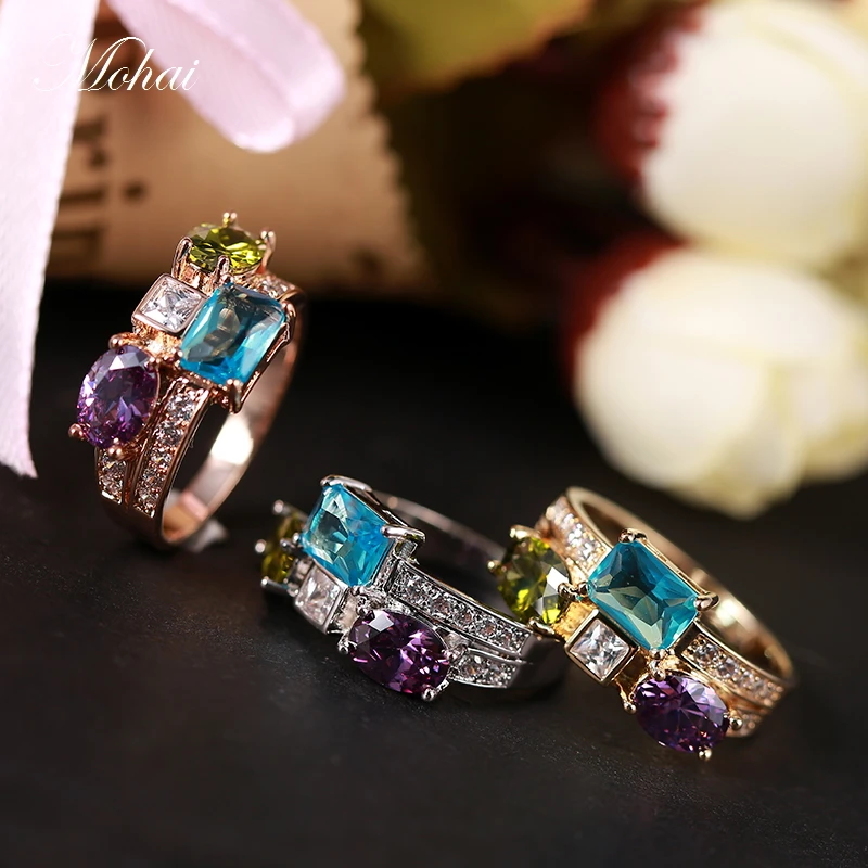 Кольцо с цирконием золотого цвета бесплатная доставка | Украшения и аксессуары