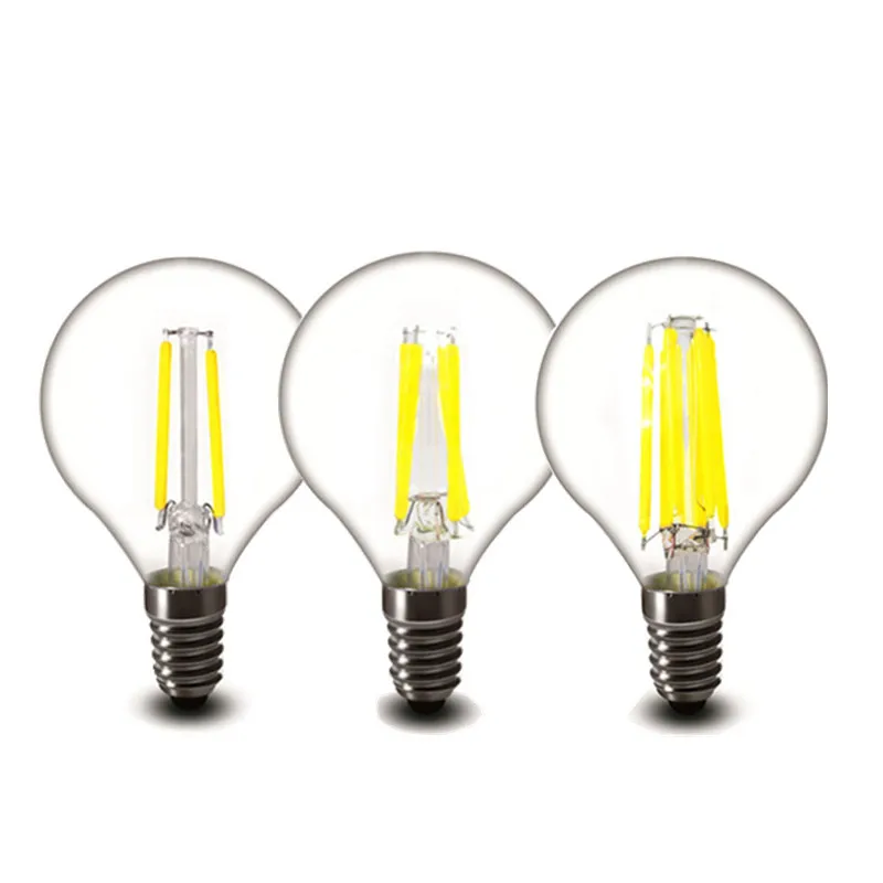 2w 4w 6w 8w E27 E14 прозрачный СВЕТОДИОДНЫЙ лампы A60 G45 C35 B10 220v AC Эдисон светодиодный нити пламени свечи лампы светильник 230 В переменного тока