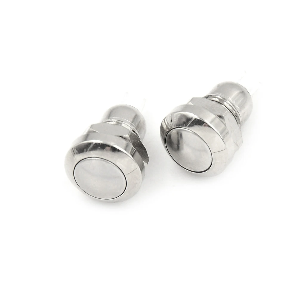 2 шт./лот 0.5A/250VAC 8 мм из металла мгновенные 1NO 2Pin нажимная мини-кнопка переключения