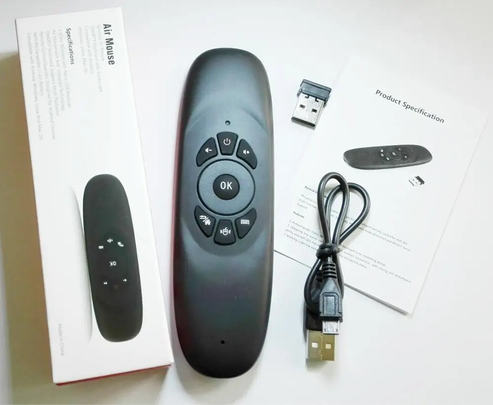Для Android проектор мини беспроводной 2,4G RF Airmouse дистанционное управление Flymouse Flykeyboard двусторонняя QWERTY 7 языков на выбор