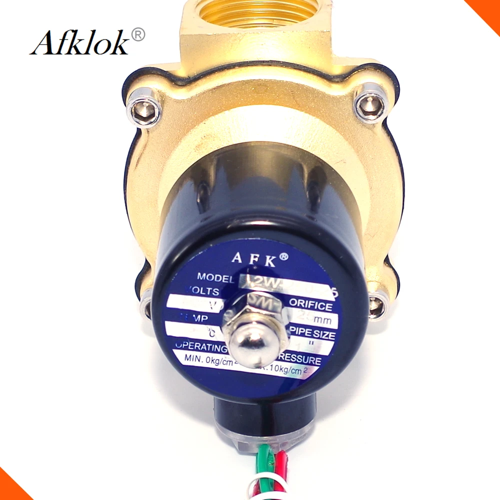 2Way G1 "NPT нормально закрытый Электрический электромагнитный клапан 24v N/C для воды