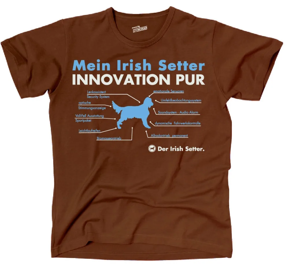 Футболка TINNO Hunde Hund INNOVATION PUR IRISH SETTER Fun Siviwonder|Мужские футболки| |