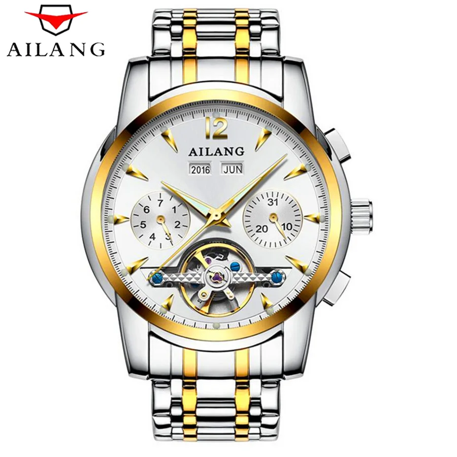 Оригинальные механические часы AILANG мужские водонепроницаемые светящиеся