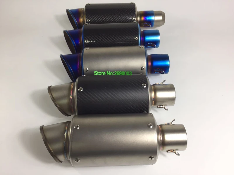 Универсальный вход 51 мм GP Нержавеющая сталь мотоцикл выхлопной глушитель трубы