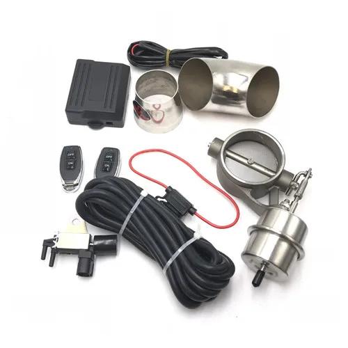 60MM Full Set Автомобильный клапан управления выхлопом набор с Вакуумный привод вырез клапан трубы стиль с беспроводным пультом дистанционного управления - Цвет: 60MM Full Set