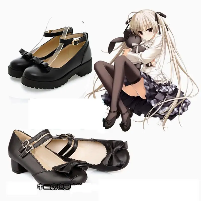 

Форменная обувь для девочек из японского аниме Лолита Yosuga no Sora в одиночестве, где мы меньше всего одиноки. Обувь Kasugano Sora