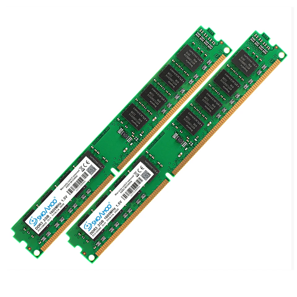 SNOAMOO оперативная память DDR3 для настольных ПК, 4 Гб (2x2 ГБ), 1600 МГц, 1333 МГц, 1,5 в от AliExpress WW