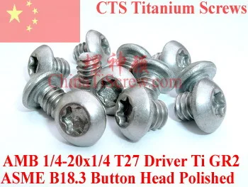 Титановые винты 14-20 с круглой головкой, 14-20x 14 14-20x 38 14-20x 12 14-20x 58 14-20x 34 T27, драйвер Ti GR2, полированные (art.: 79b6cd4e) - 79b6cd4e