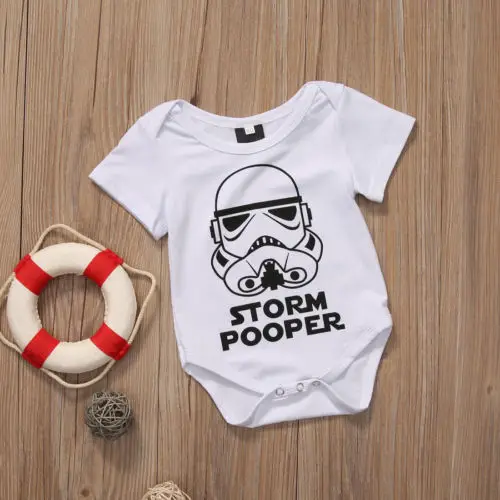 Funny Newborn Baby Boy Girl Cotton Bodysuit Jumpsuit Summer Tops Babys Fashion Short Sleeve Clothes Clothing Sets | Детская одежда и