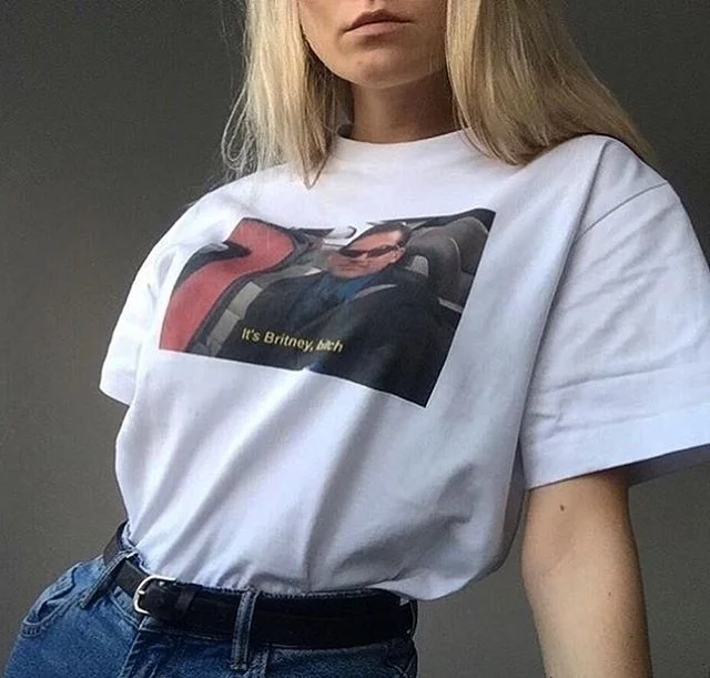 Kuakuayu HJN в офис ТВ шоу это Britney Bitch Забавные футболки стильные гранж печатных
