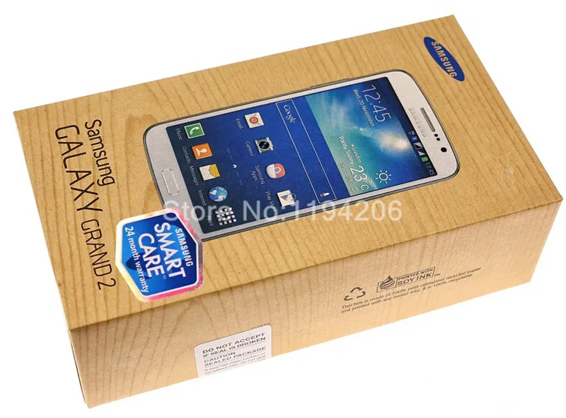 G7102 Оригинальный разблокированный samsung Grand 2 gps 8 Гб rom 8MP четырехъядерный двойной sim