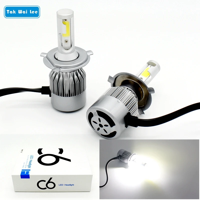 Tak Wai Lee 2X36 W 3800LM COB светодиодные лампы для автомобильных фар Стайлинг источник H4 H13