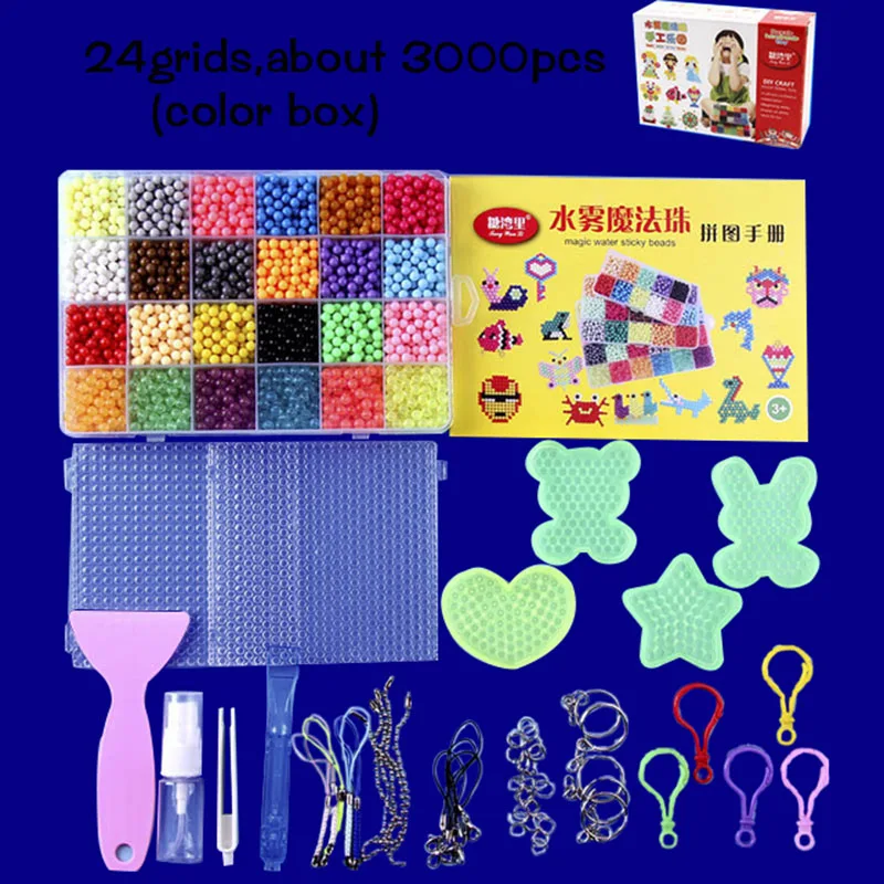 3000pcs (color box) 6000 шт DIY Магия Аква-бусины формы в виде животного рукой решений 3D головоломки для детей развивающие Аква-бусины игрушки для детей заклинание пополнить - Цвет: 3000pcs (color box)