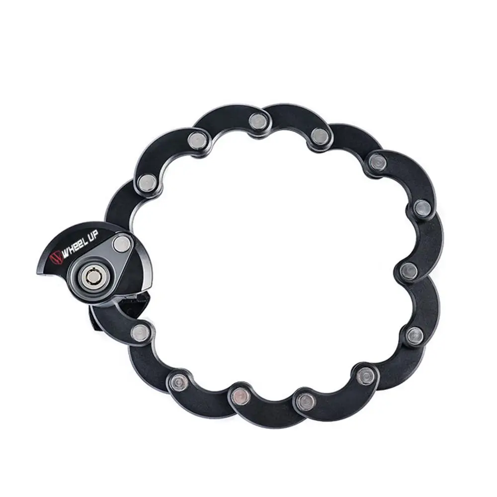 Противоугонная цепь трос велосипедный замок мини складной гамбургер дизайн