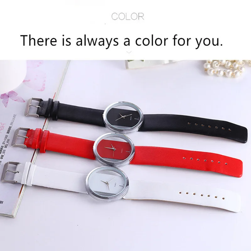 Новые брендовые модные женские часы кожаные кварцевые Для женщин тонкий