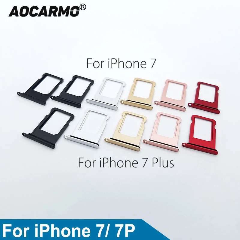 Aocarmo Алюминиевый металлический слот для Nano Sim карты держатель с резиновой прокладкой для iPhone 7 P 7 Plus Замена