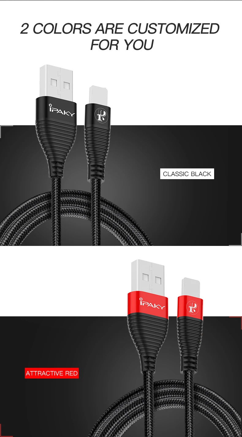 IPAKY USB кабель для iPhone кабель для мобильного телефона Синхронизация данных Быстрый зарядный кабель для iPhone X XR XS MAX 8 7 6 Plus iPad